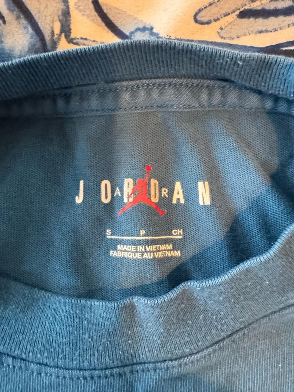 Nike Jordan Men's Teal-Blue Crewneck t shirt